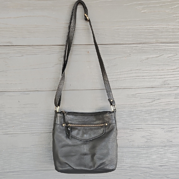 Great American Leather Works Black Leather Shoulder Bag - Picture 1 of 8